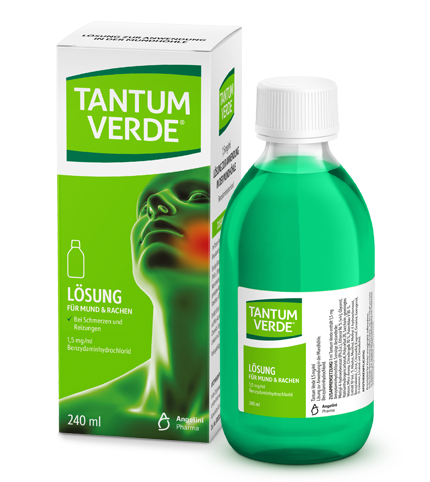Tantum Verde Loesung Verpackung und Produkt